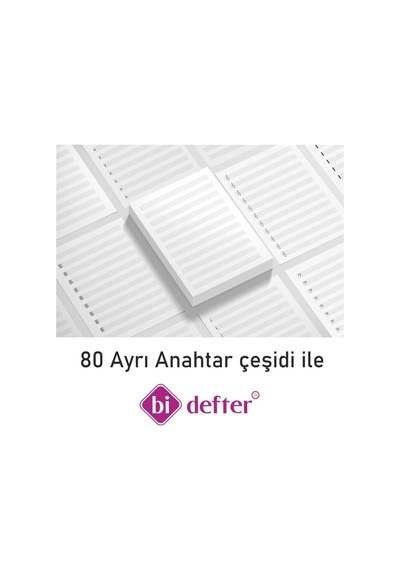 Profesyonel Nota Kağıdı Sol Anahtarlı 11 Satır, 1. Sınıf 100 Gr. Özel Kağıda 50 Sayfa Arkalı-önlü Ofset B