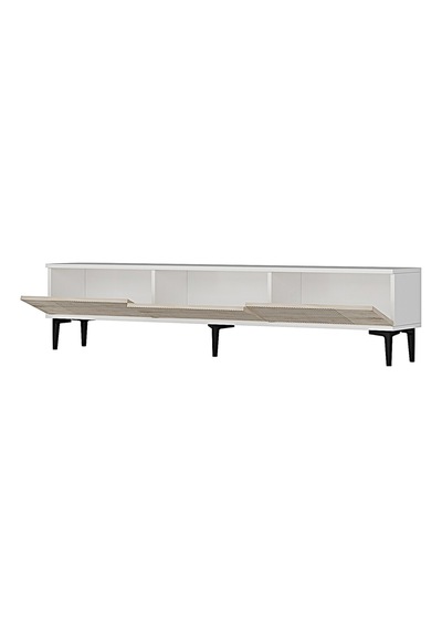 Tsa1803bt Corsa Tv Sehpası Beyaz-traverten 180cm Beyaz - Traverten