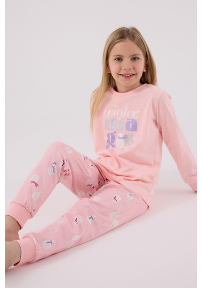 Rolypoly Kız Çocuk Pembe Pijama Takımı Rp3712-c-v2 Pembe