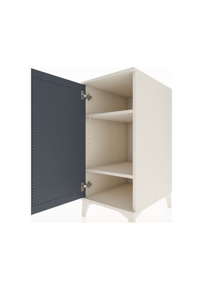 Kronos Komodin 2 Raflı Tek Kapaklı 44x59x96 Aytaşı-antrasit Aytası