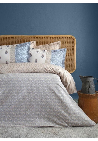 Apricitas Home Çift Kişilik Hazel İndigo Nevresim Takımı Lastikli Çarşaf Çok Renkli