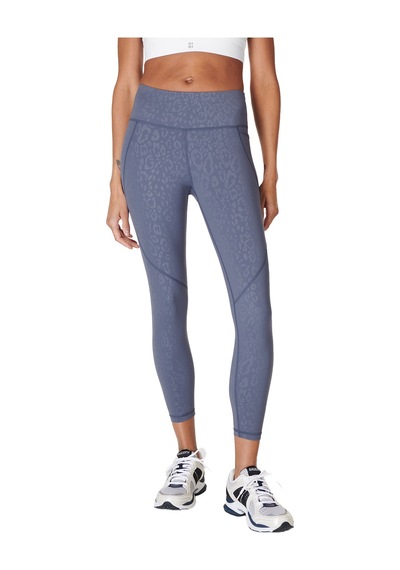 Sweaty Betty Power 7/8 Emboss Workout Kadın Koşu Tayt Mavi