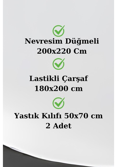 Conzalizaçift Kişilik Nevresim Takımı Pamuklu Lastikli Çarşaflı Çok Renkli Çok Renkli