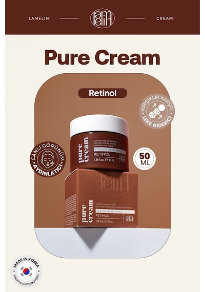 Lamelin Retinol İçeren Leke ve   Yüz Bakım Kremi Lamelin Retinol Pure Cream 50 ML