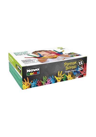 Nova Color Nc-460 Parmak Boyası 12 Renk Karışık