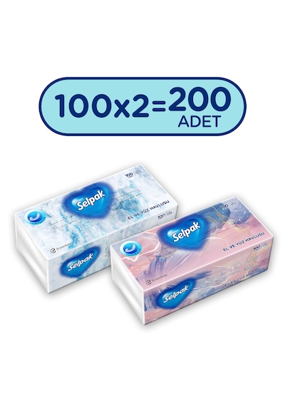 Selpak El ve Yüz Havlusu 2 x 100'lü