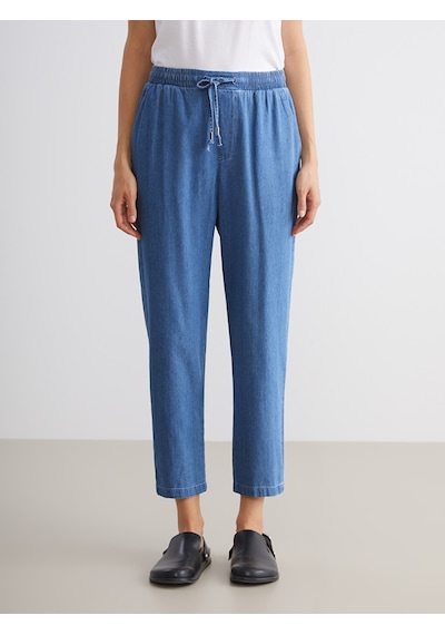 Lcwaıkıkı Classic Mavi Beli Lastikli Carrot Fit Kadın Jean Pantolon