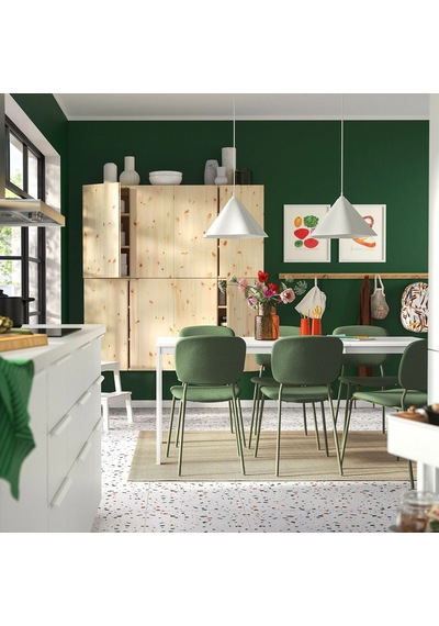 Ikea Beyaz Şık Yemek Masası - Açılır Yemek Masası