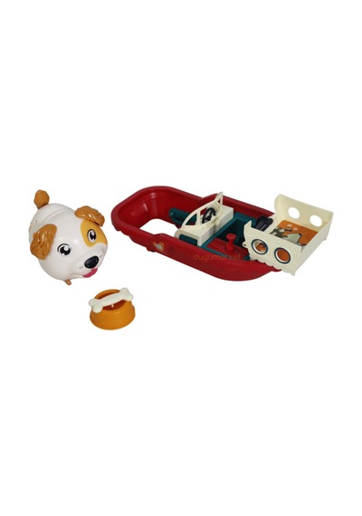 Sesli Sevimli Köpek Ve Eğlenceli Tekne Set - Sarı