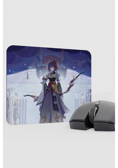 Kujou Sara Genshin Impact Anime Oyuncu V1 - 22x18 Gaming Mouse Pad Fare Altlığı
