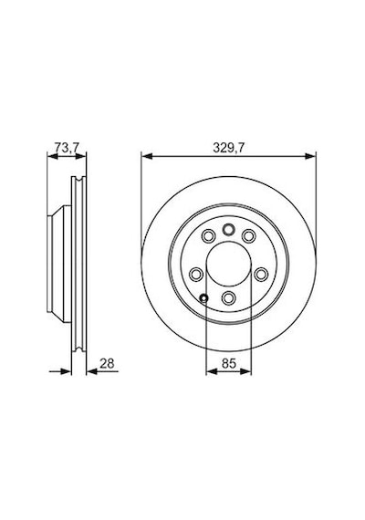 Porsche Cayenne 4.8s 2010-2014 Bosch Arka Disk 330mm 2 Adet