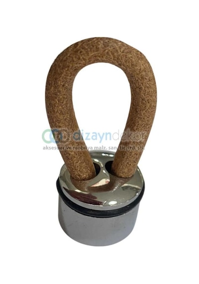 Deri Düğme İp Kulp Oring Tek Delikli Krom Taba