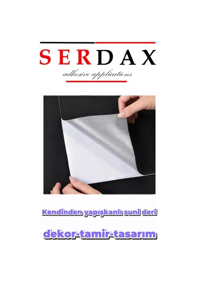 Yapışkanlı Suni Deri Siyah