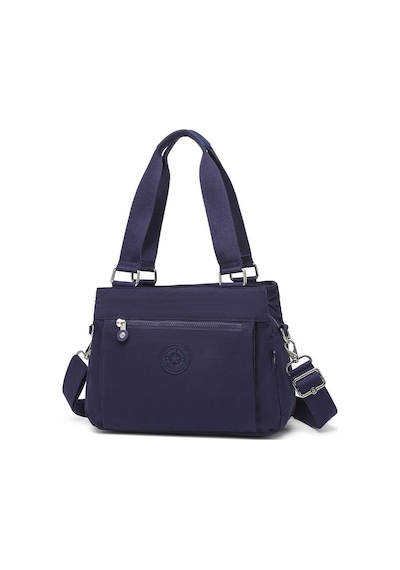 Smart Bags Orta Boy Çok Cepli Su Geçirmez Hafif Krınkıl Kumaş Kadın Omuz Çantası Lacivert 76925641