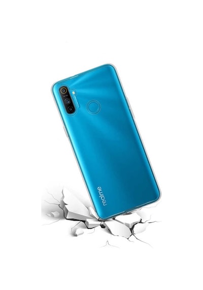 Realme C3 Kılıf Zore Şeffaf Ince Ve Esnek Süper Silikon Kılıf Renksiz