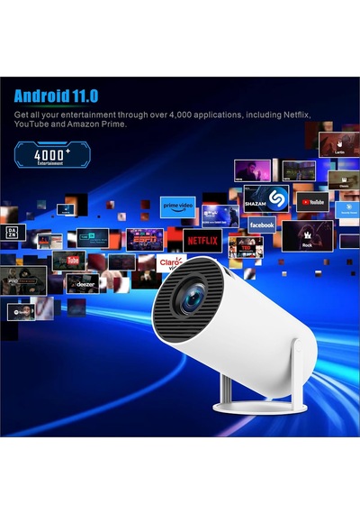 Mini Projektör 4k Taşınabilir Destek Wifi 6 Bt 5.4 Entegre Uygulama Android 14