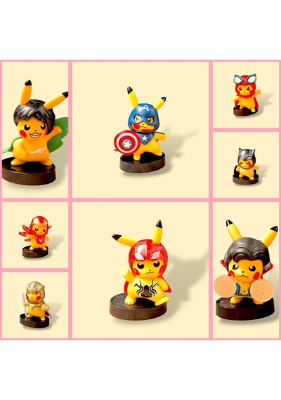 Pikachu Figür Süper Kahramanlar Serisi 1 Adet 10cm Pokemon Pikachu Figür Oyuncak