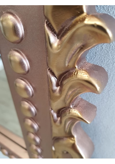 Ayna Denizi Lady Copper Gold Model Rose Gold Altın Renk Dekoratif Ayna Altın