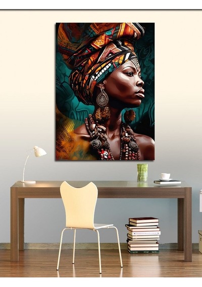 Kanvas Tablo Afrikalı Kadın 100cmx140cm
