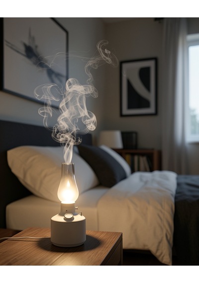 Nemlendirici Aroma Difüzör, Retro Tasarım, Led Işıklı, Usb, 280 Ml