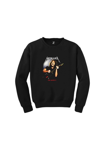 Metallica Kirk Hammet Guitar Siyah Sweatshirt