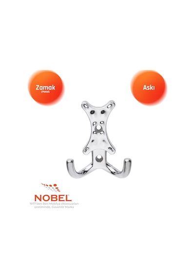 Enez Askı, Metal Vestiyer Askısı, 65 Gr, Dolap Ve Duvar Askılığı, Krom Vidalı
