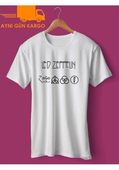 Led Zeppelin Tasarım Baskılı Tişört Tshirt Ücretsiz Kargo