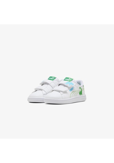 Puma Smash 3.0 Dino Çocuk Beyaz Spor Ayakkabı 405637
