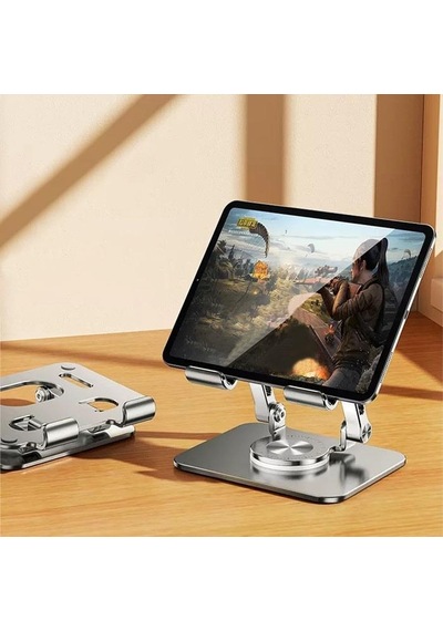 Zhltools Katlanabilir Alüminyum Tablet Ve Telefon Tutucu Standı Gümüş