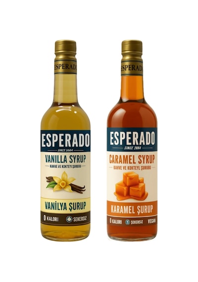 Şekersiz Sugar Free Vanilya Karamel Aromalı Kahve Şurubu 750 Ml X 2 Adet Diğer