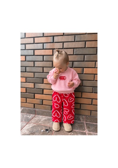 Minigimin Cicileri Love Baskılı Kalp Desenli 2 Li Kız Bebek Takımı-pembe - Pembe Diğer