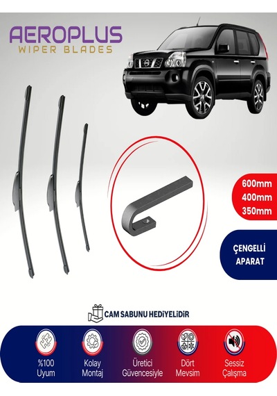 Aeroplus Nissan X-Trail Ön Arka Muz Silecek Takımı 2008-2013