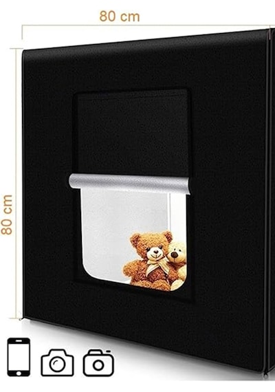 Monozone 12000-13000 LUX Fotoğraf Stüdyosu Profesyonel Led Işıklı Çadır Kiti 80 x 80 CM