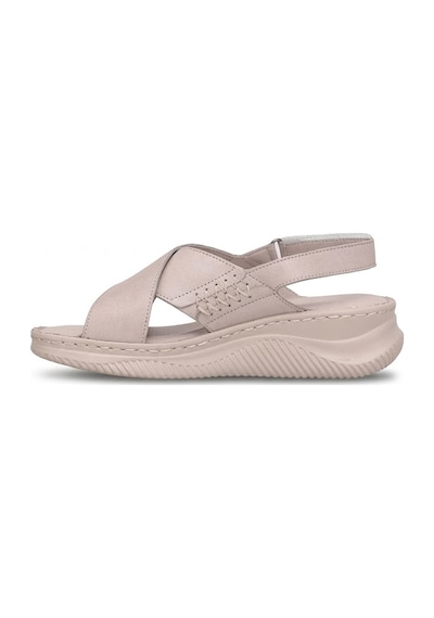 Mammamia D26ys-5320 Kadın Hakiki Deri Dolgu Topuk Sandalet Gri