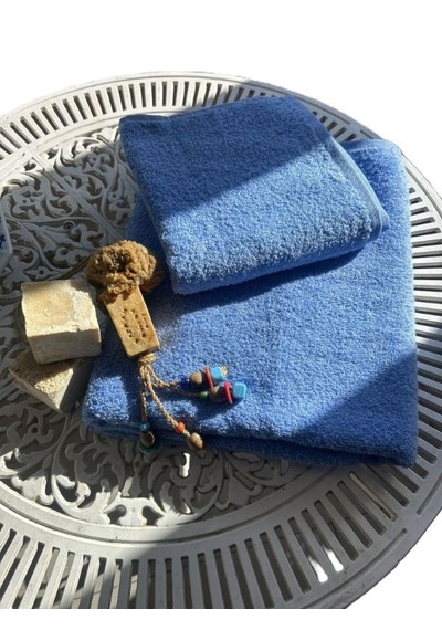Ağcabay Tekstil Otel Tipi %100 Pamuk Mavi Banyo Havlusu 90x150 Ebat 600gr Gök Mavisi