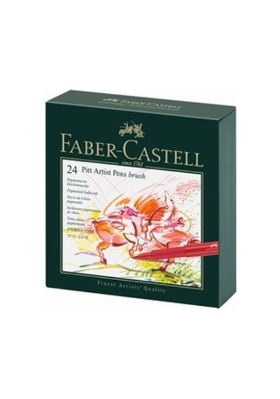 Faber-Castell Pitt Çizim Kalemi Firça Uç Studio Box 24 Renk