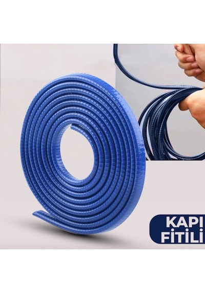 Oto Araç Kapı Koruma Fitili 5metre Parlak Mavi Renk Çarpma Çizilme Önleyici Fitil
