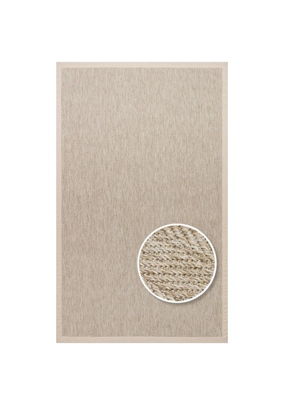 Eko Halı Ventura Vnt 2704 L.beige Bordür Beige Sisal Görünümlü İç Ve Dış Mekan Uyumlu Hav Vermeyen M