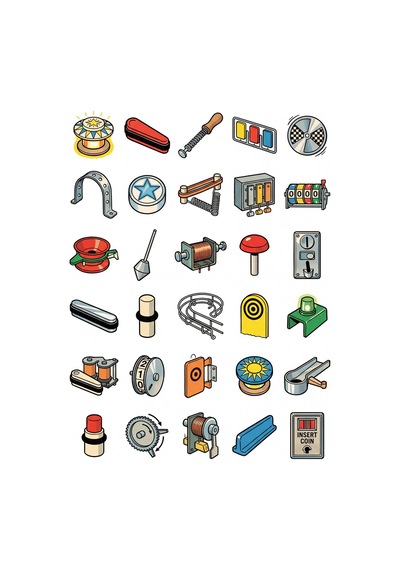 30 Adet Retro Tilt Makinesi Sticker Seti - Laptop Ve Defter İçin Çok Renkli