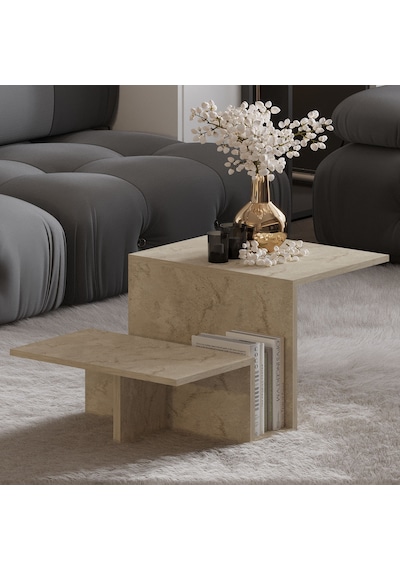 Relinda Modern Orta Sehpa Şık Ve Fonksiyonel Traverten