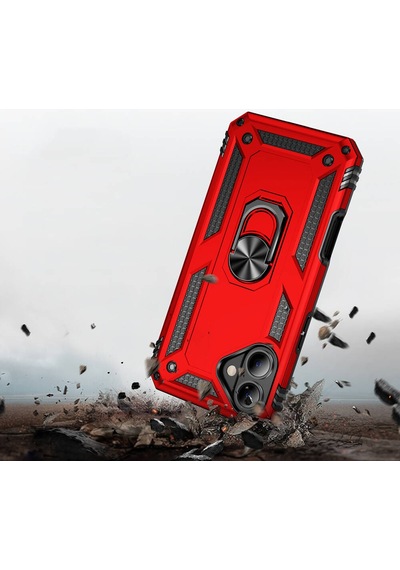 Zore Apple İphone 16 Plus Kılıf Nvth Vega Kapak-kırmızı
