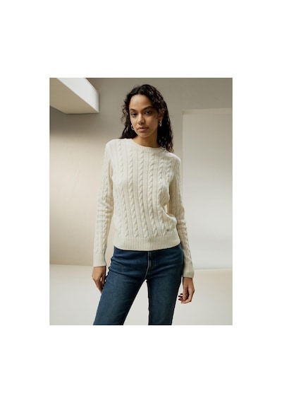 Youknitwear You Rio Bisiklet Yaka Kadın Kazak Beyaz