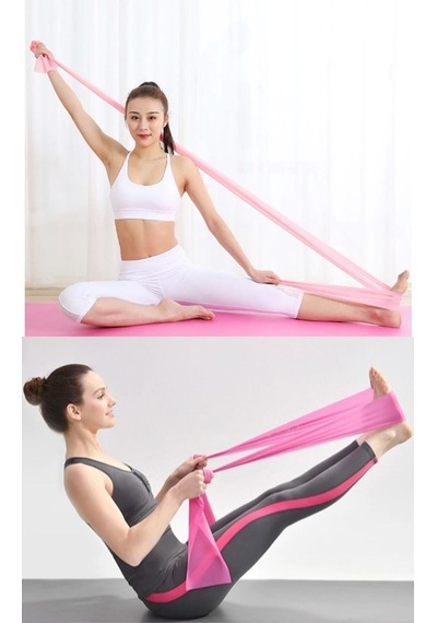 3'lü Pilates  Direnç Lastiği Seti 3 Adet Pilates Lastik Seti Pilates Bandı 7,5x90 Cm