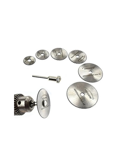 6 Adet Daire Testere Bıçağı Seti, 3.2 Mm Çubuklu, Ahşap Ve Metal İçin Kesme Diskleri