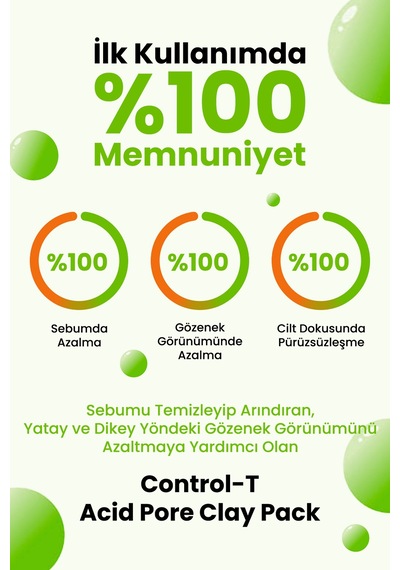 Fazla Sebum Ve Siyah Nokta Karşıtı Krem Dokulu Kil Maskesi Realbarrıer Control-t Acid Pore Clay Pack