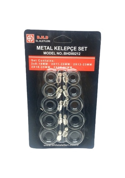 Lunaev 10 Parça Metal Hortum Kelepçesi Set 0 - 10 CM