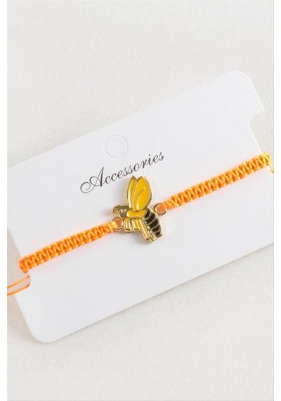 Ilkeshop Arı Makrome Örgülü Bileklik - Turuncu 53118954