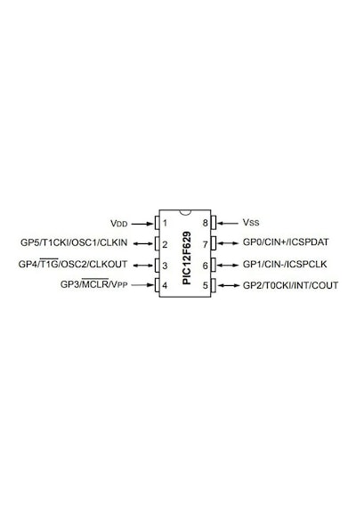 Pıc12F629 I/Sn Smd Soıc-8 8-Bit 20Mhz Mikrodenetleyici