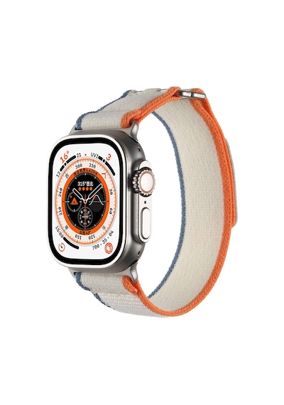 Apple Uyumlu Watch Ultra 49mm Hasır Kordon Zore Krd-106 Strap Kayış-siyah