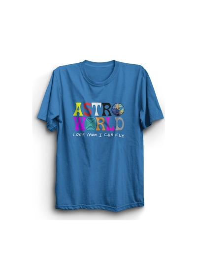 Travis Scott Astroworld Baskılı Tshirt 001